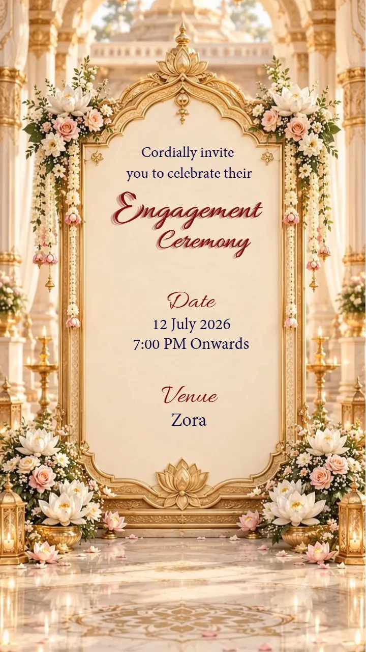 Buddhist Engagement Invitation Video With AI Designs
