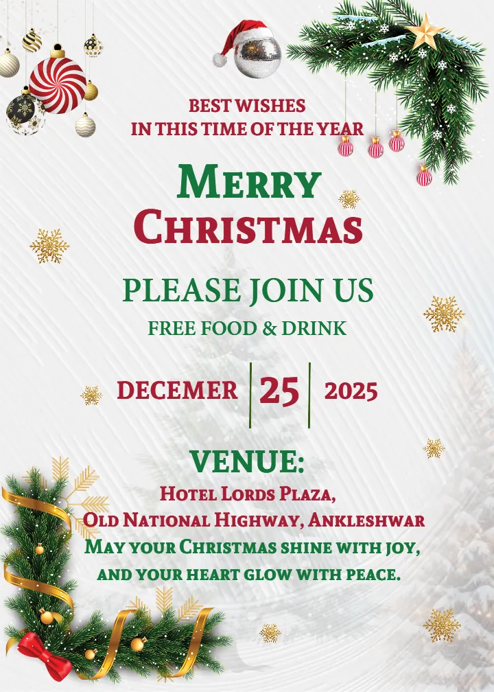 Merry christmas party invitation card premium design