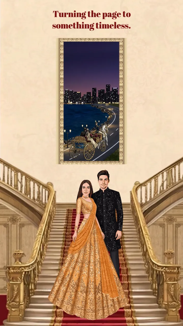 Beautiful Wedding Invitation Video with Caricature Theme