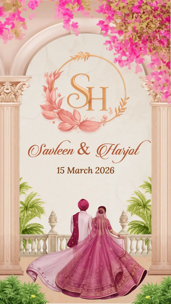 Wedding Invitation Video Sikh Wedding Elegant Design