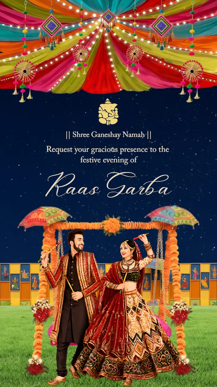 Wedding Garba Night Invitation Video for Grand Events
