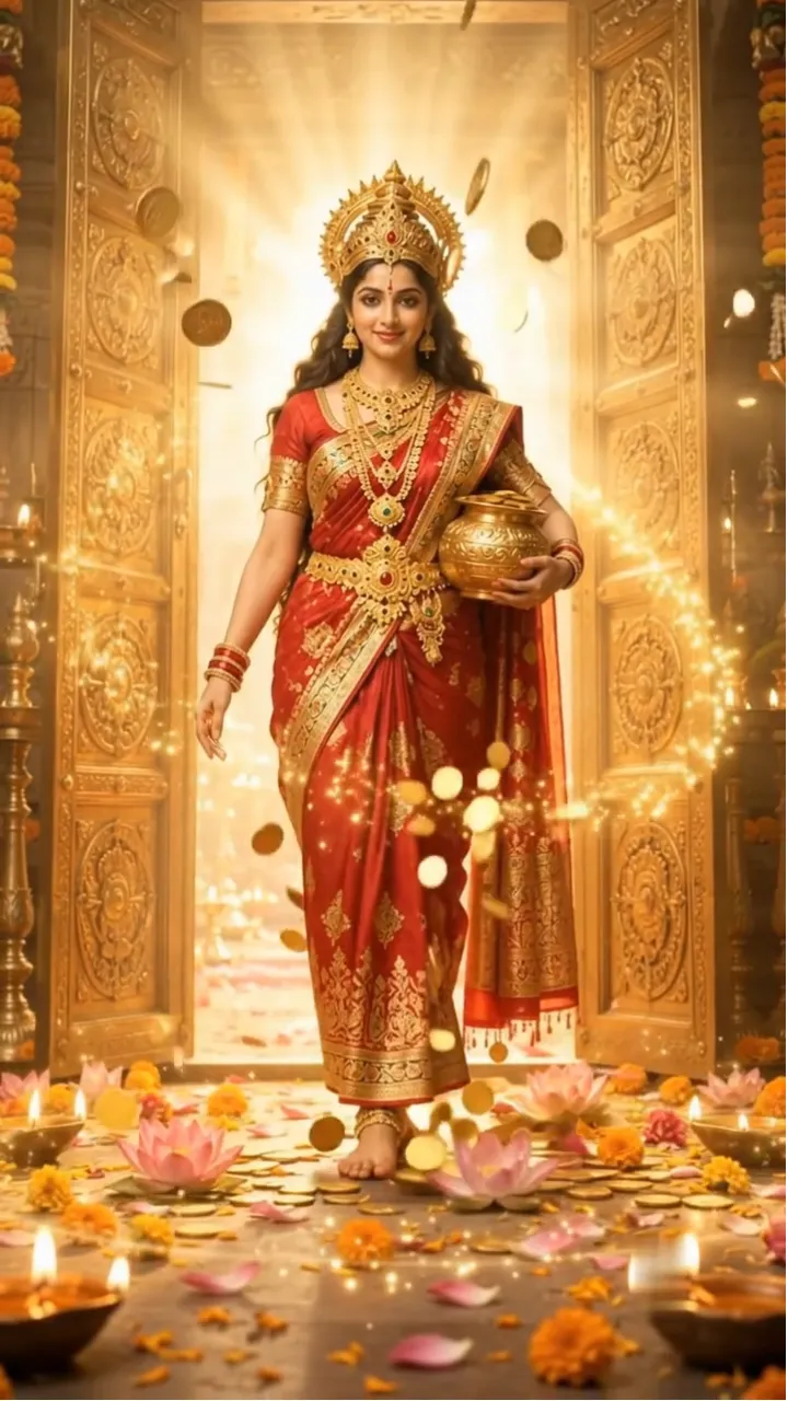 3D Lakshmi Pujan Invitation Video in Hindi with Divine Grace