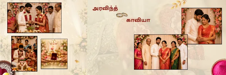 Tamil Wedding Album PSD With Temple Wedding Memories