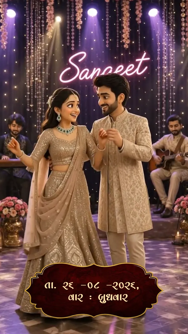 3D Gujarati Wedding Invitation Video for Grand Celebrations