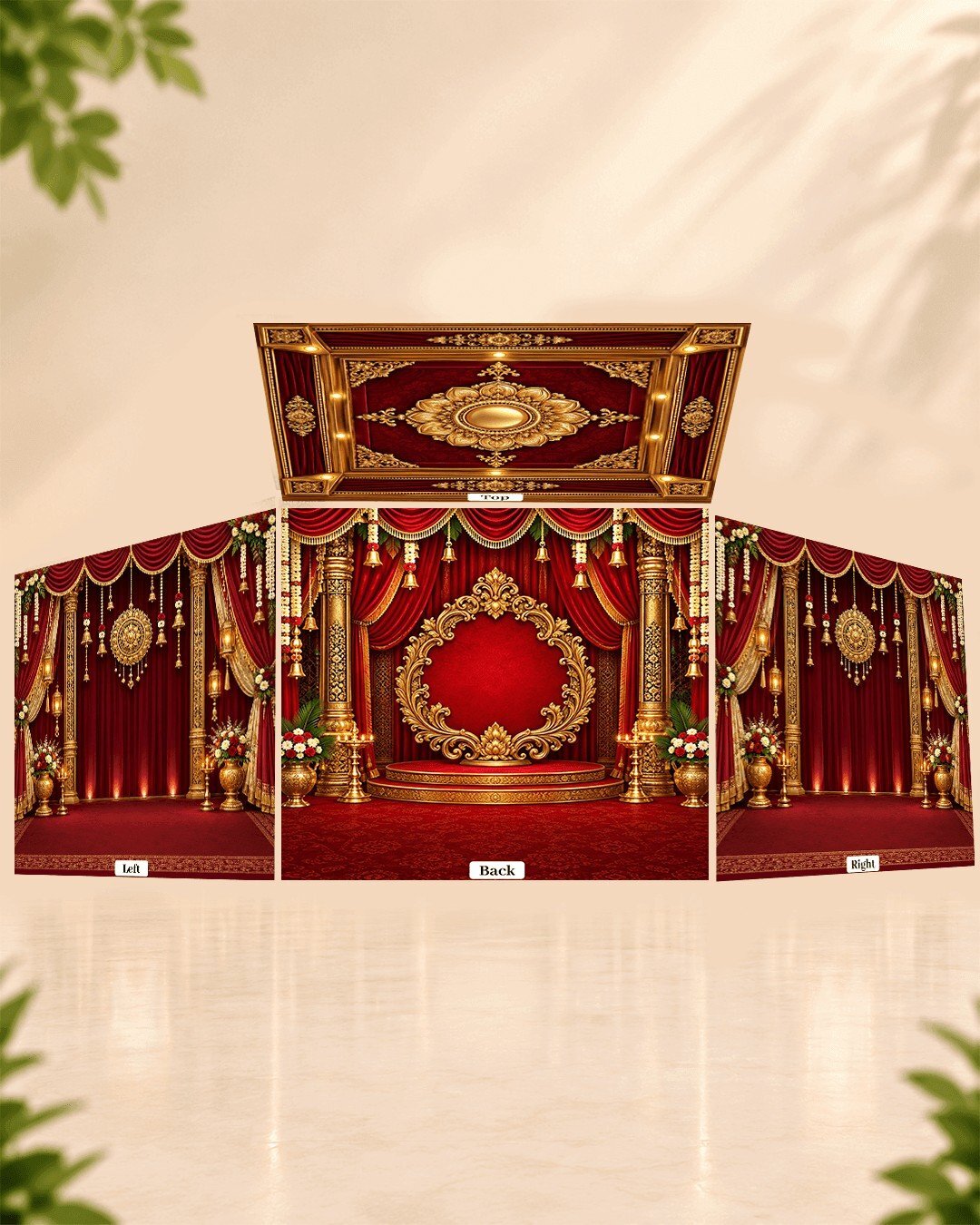 Ganesh Utsav 3D Mandap PSD Collection for Ganpati Setup