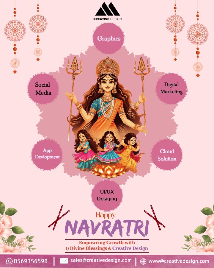 Navratri Image Branding Post for Digital Marketing Promotion