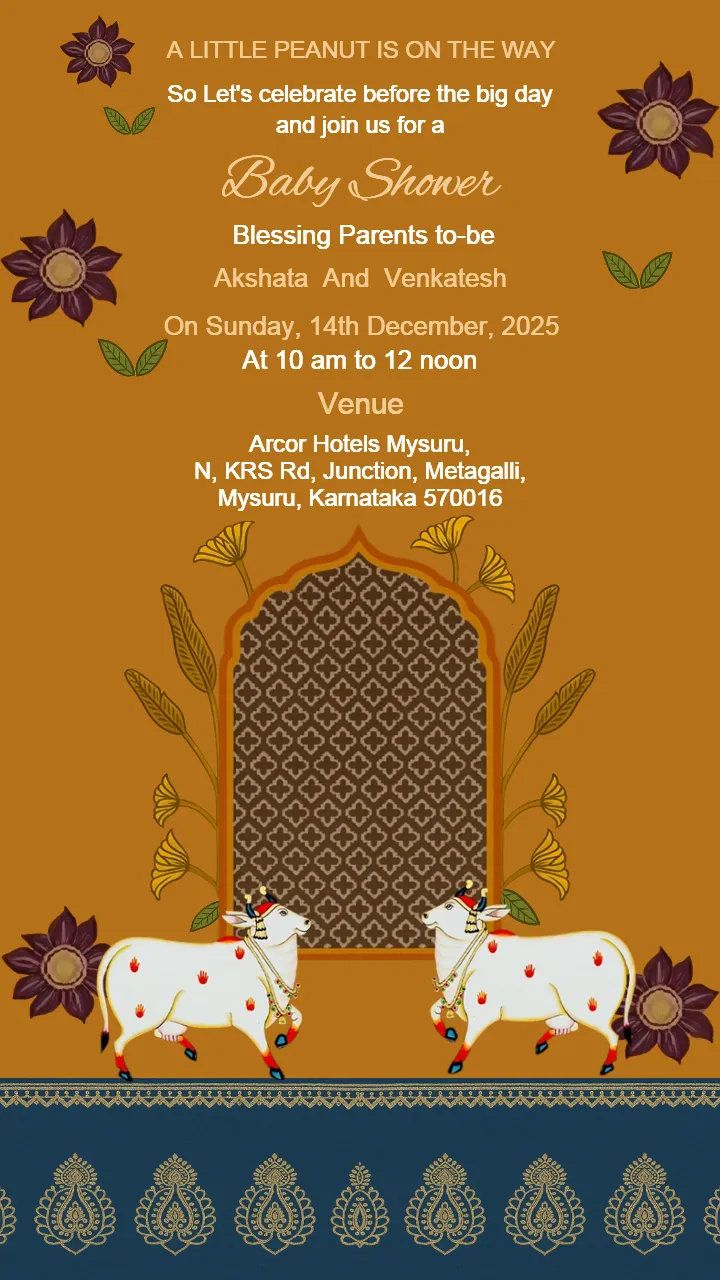 Baby Shower Digital Invitation Card Video Templates