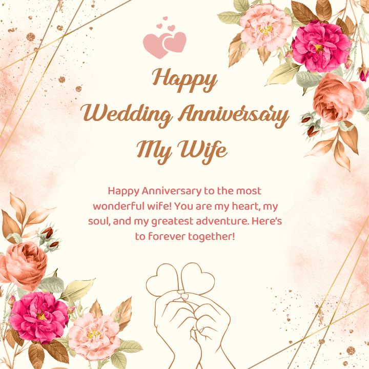 Romantic Anniversary Wishes Template For Wife With Love