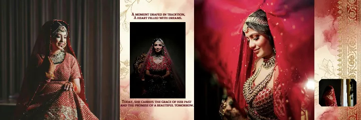 Wedding Bride Album Design PSD with Elegant Album Layouts