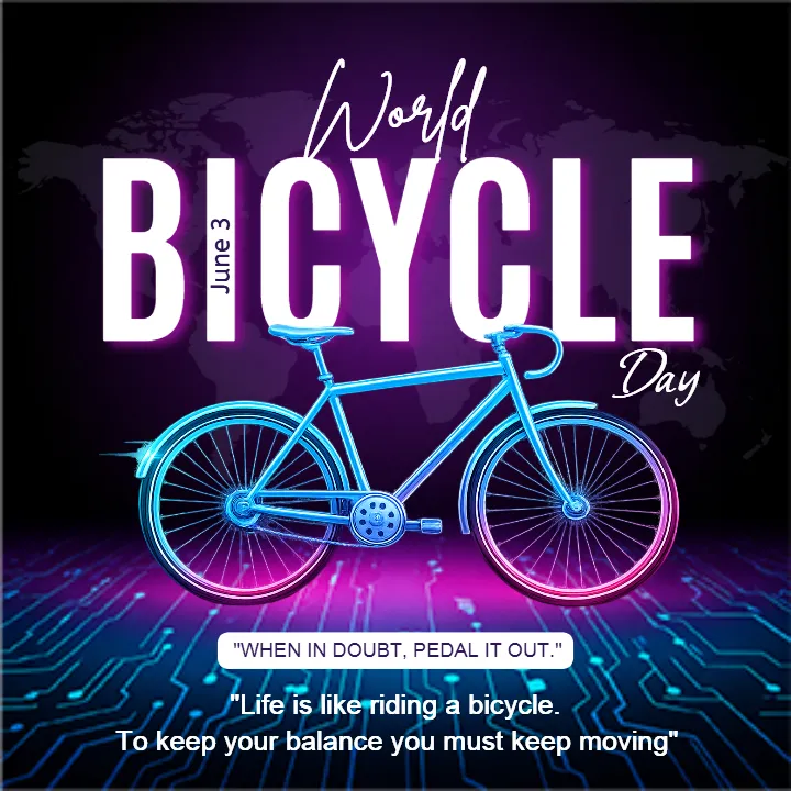 Eco Inspired World Bicycle Day Wishes Collection Free