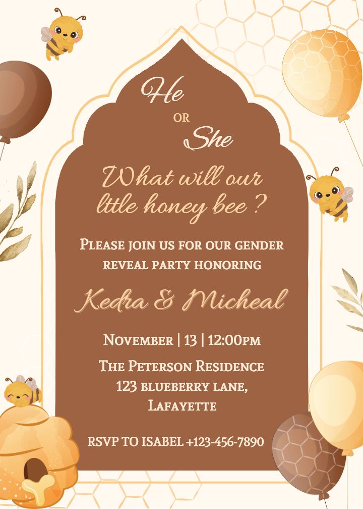Vintage Gender Reveal Invitation with Royal Charm