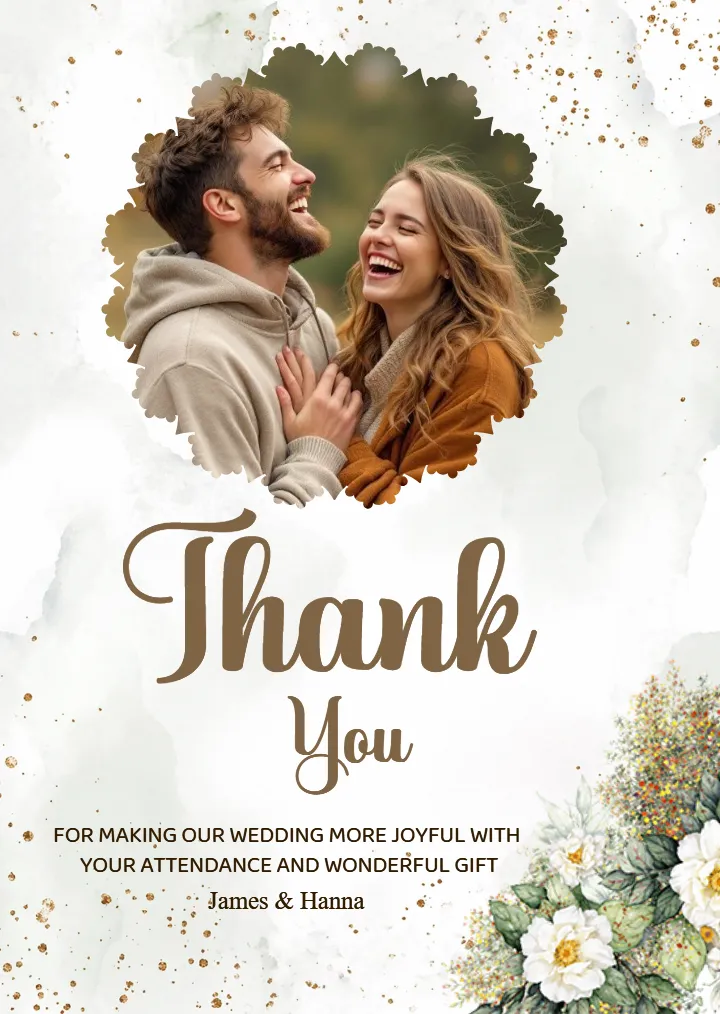 Thanks Message After Wedding for Friends with Care