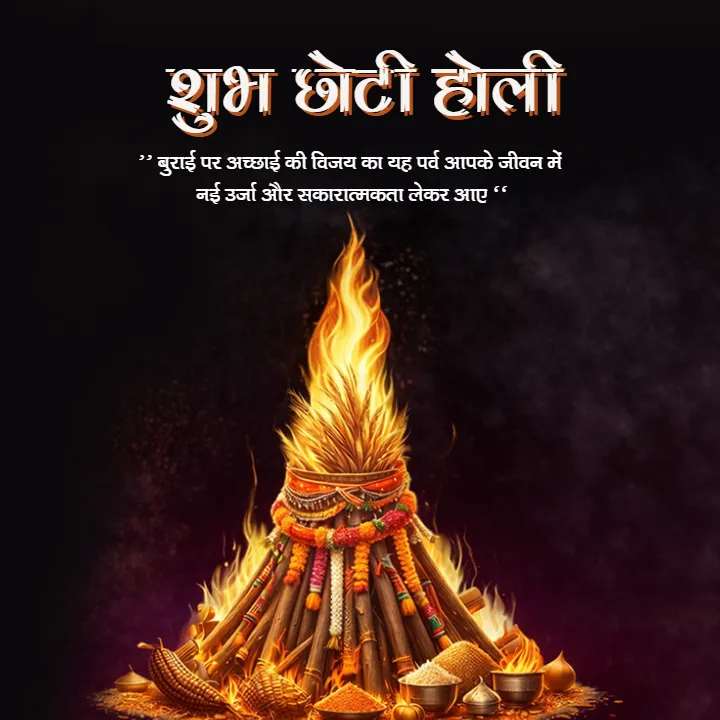Create Happy Chhoti Holi Wishes in Hindi with Images