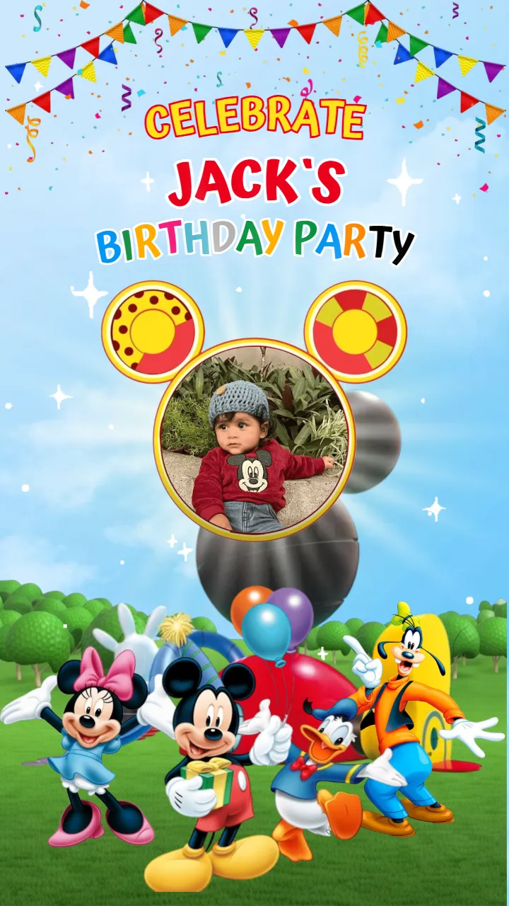 Birthday Invitation Video for Mickey Mouse Theme