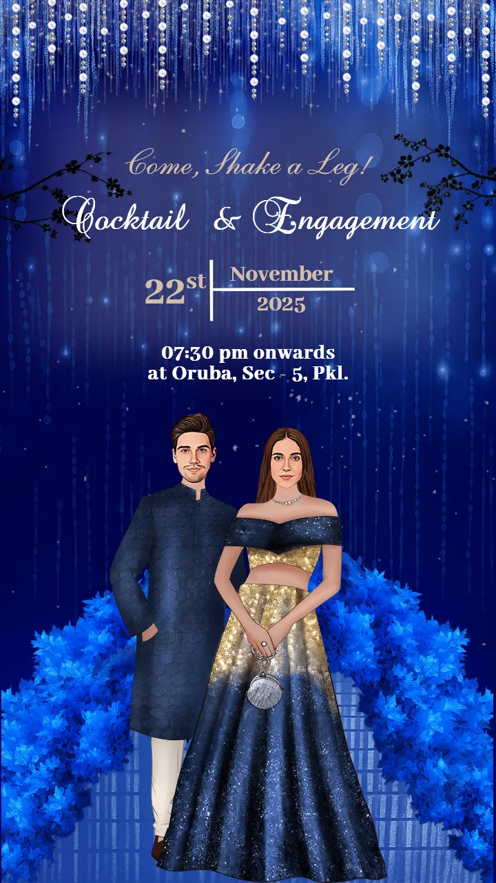 Indian wedding invitation video in modern travel style