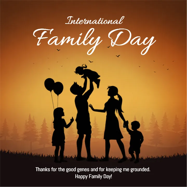Editable Family Day Wishes Images Online for Social Sharing