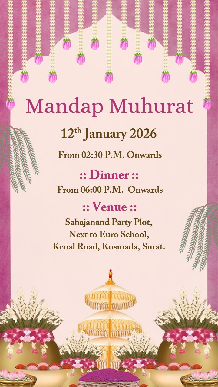 Wedding Invitation Card with Bright Colors Download