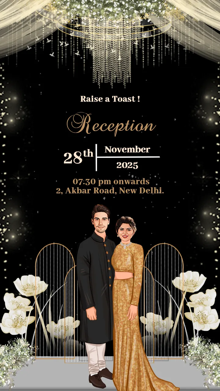 Indian wedding invitation video in modern travel style