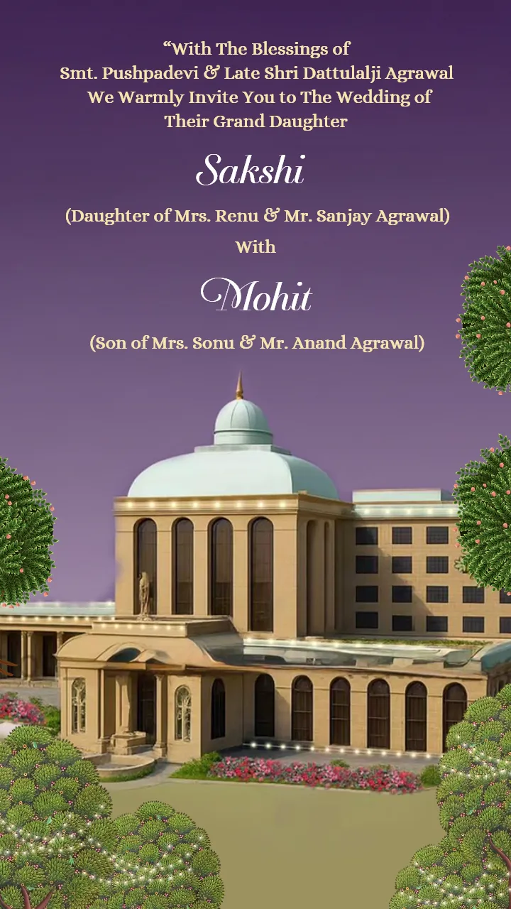 wedding invitation video in elegant luxury theme