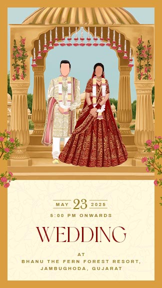 Royal Theme Wedding Invitation Video with Elephant