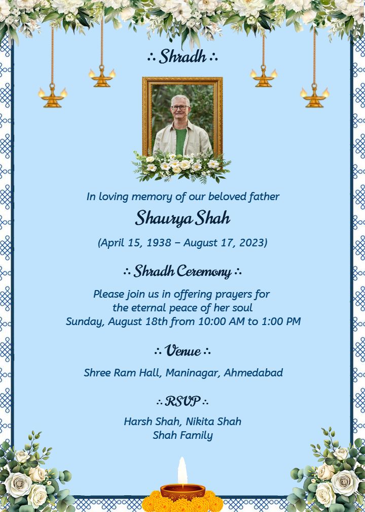 Varshik Shradh Card Online Custom Templates