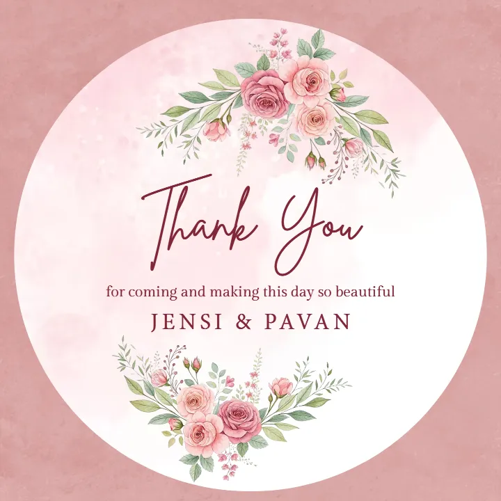 Thank You Wedding Tags Printable for Memorable Celebrations