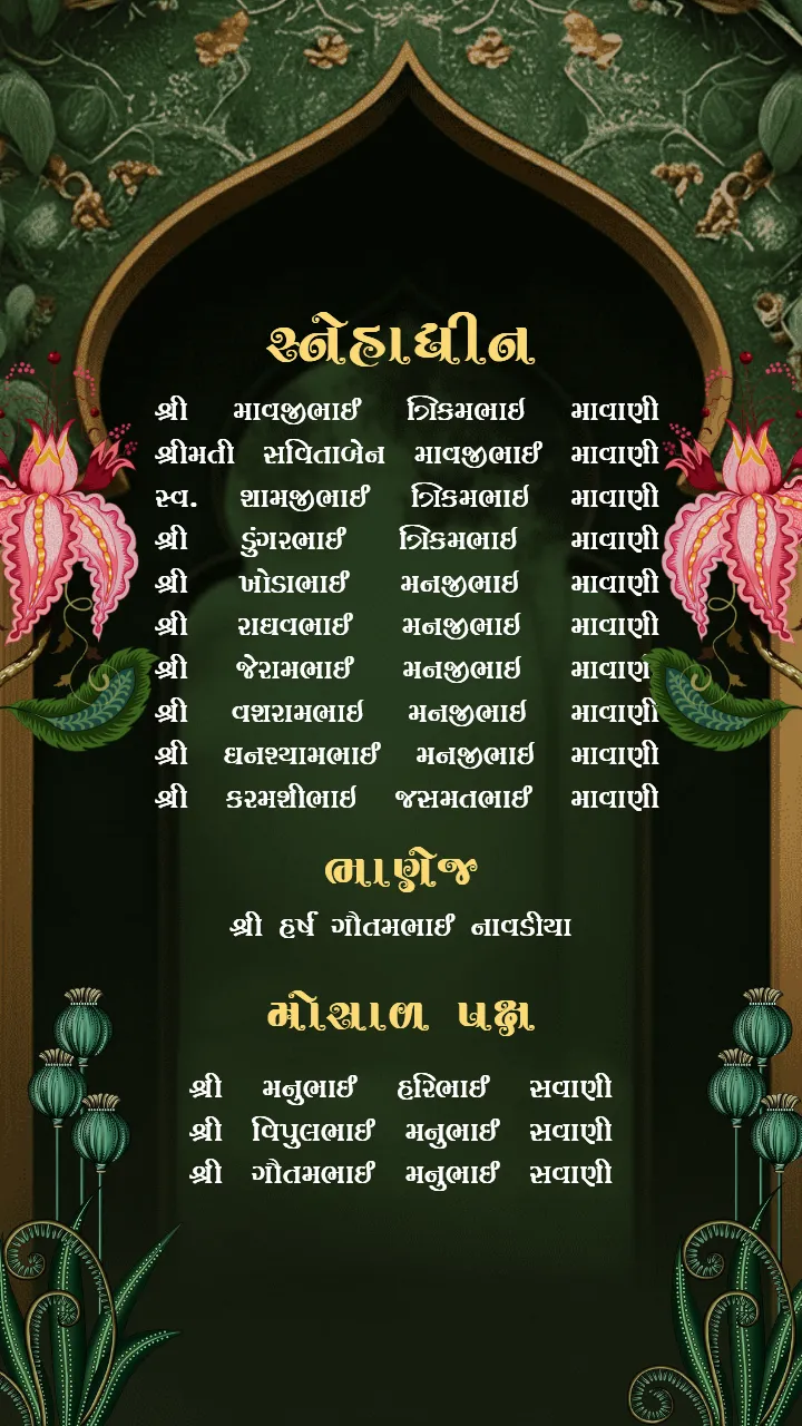 Gujarati Wedding Invitation Card Designs for Marriage