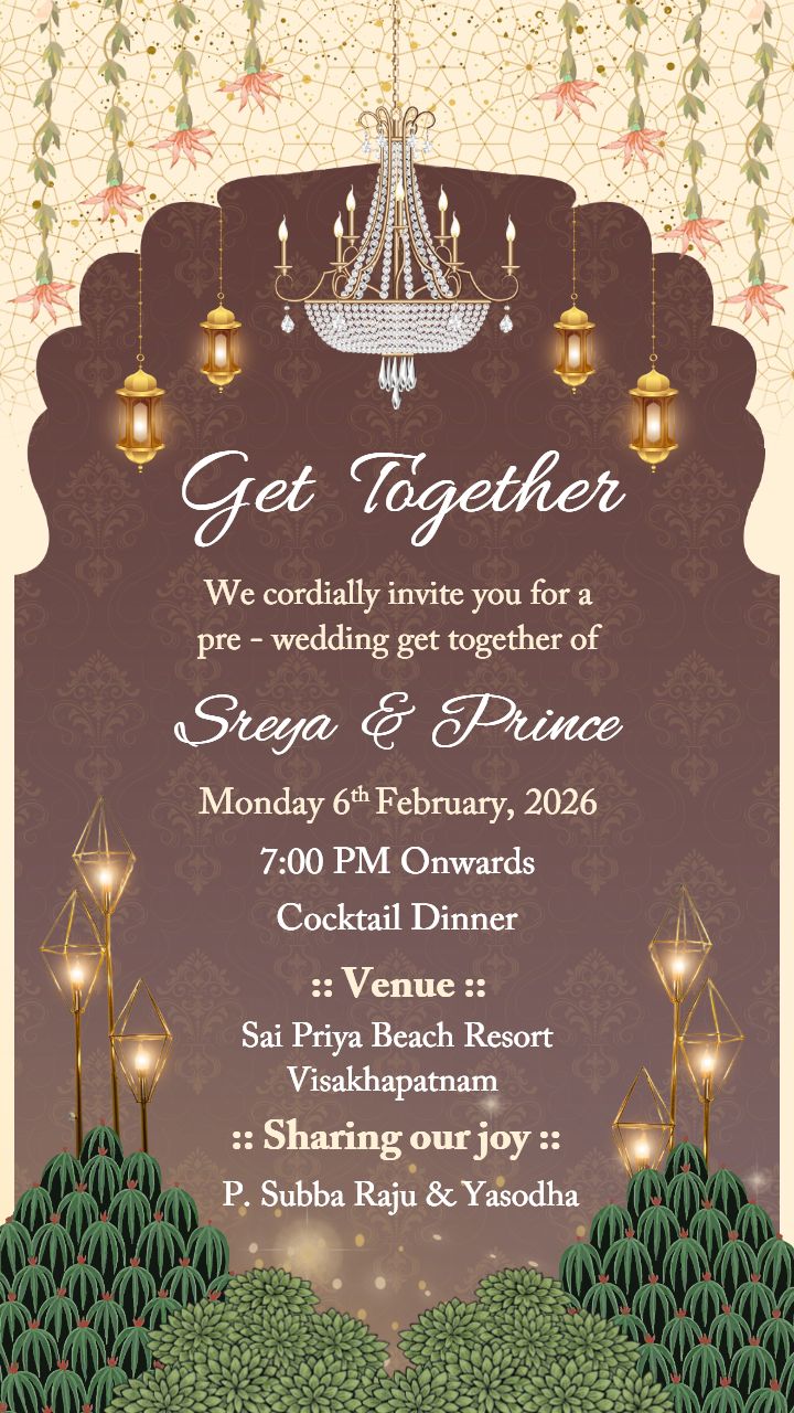 Wedding Invitation Card Template in Artistic Style
