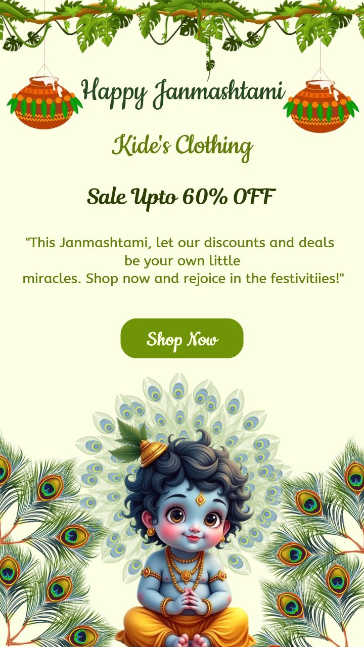 Janmashtami Kids Fashion Sale Shop Now for Festive Savings