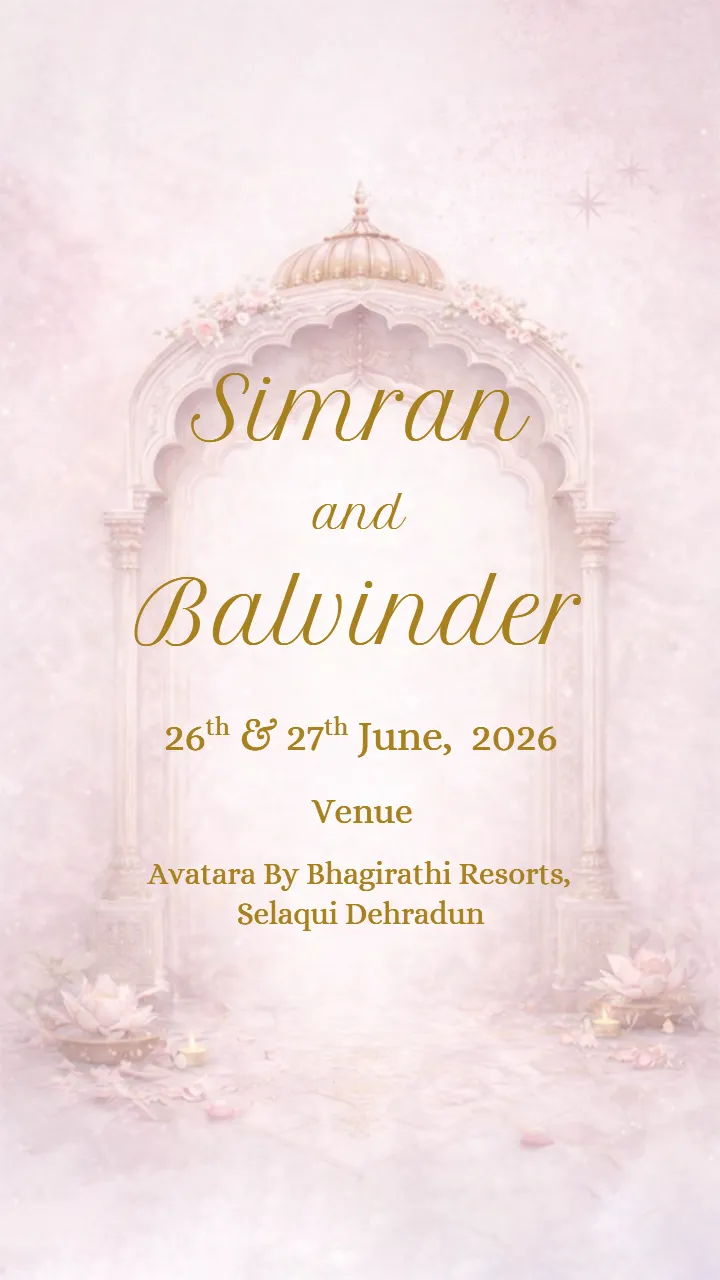 Save the date Invitation Video Romantic Couple Theme