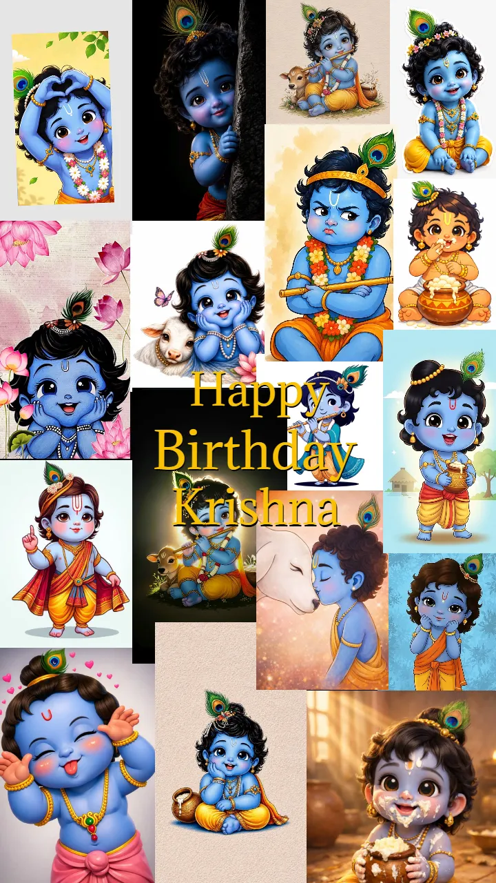 Krishna Janmashtami Celebration Video Design Online Easily