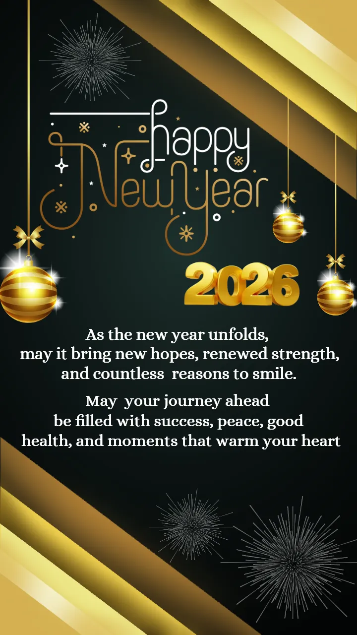 New Year Wishes Status Video 2026 with Quotes and Music