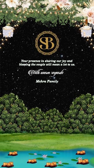 Sunset Theme Wedding Invitation Video Template For Couple