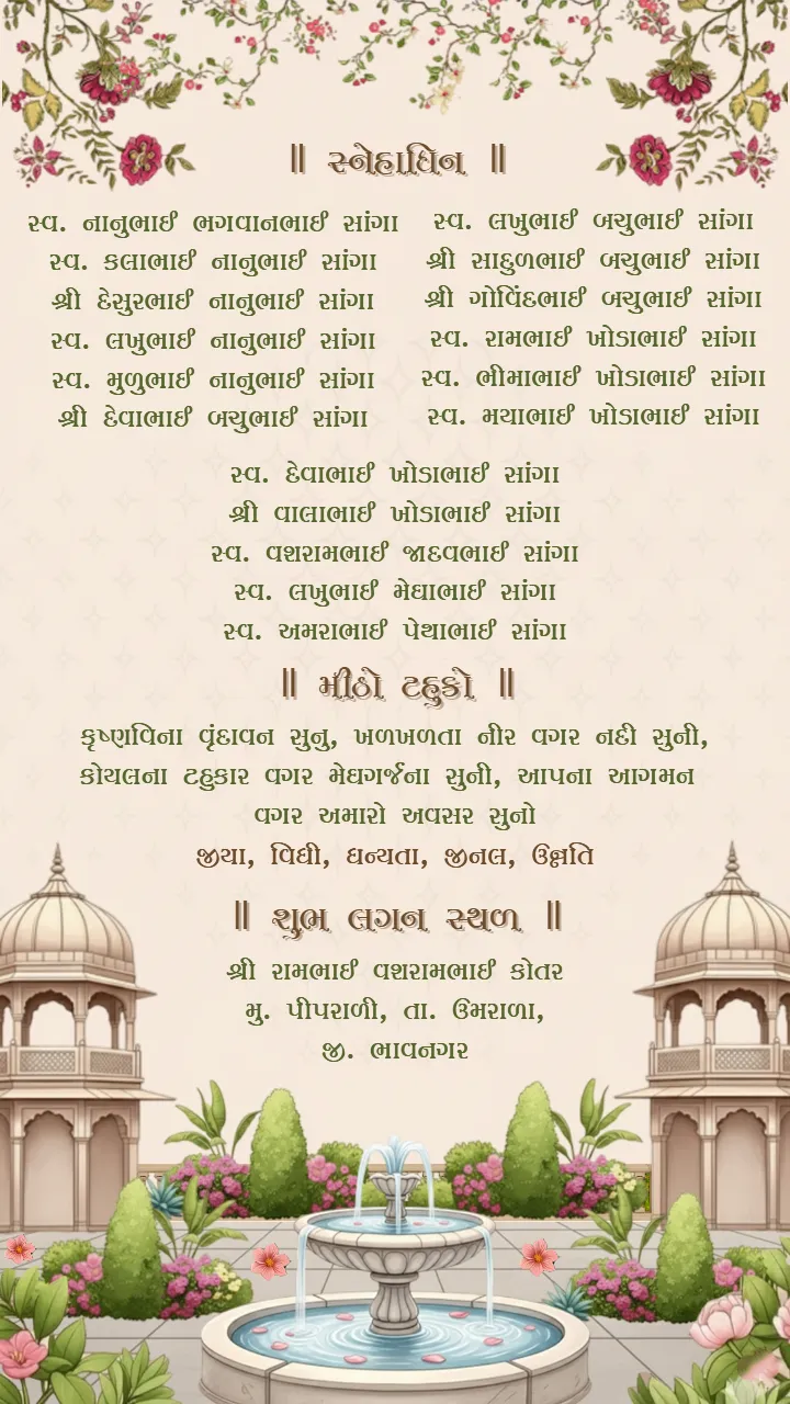 Traditional Gujarati Wedding Invitation cards Designs
