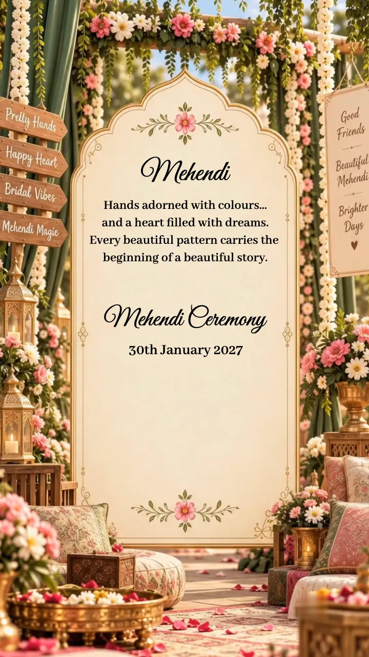 Wedding Invitation Video with Rajwadi Royal Wedding Design