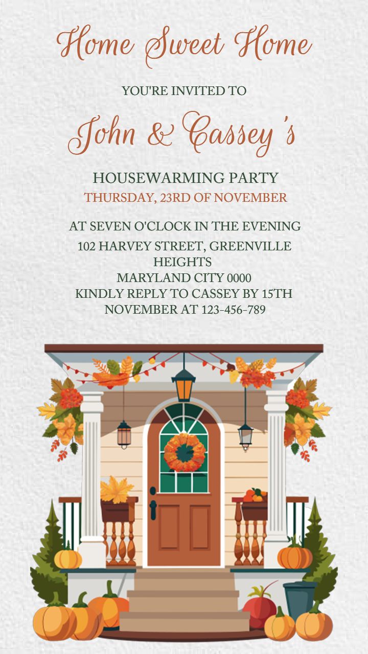 Invitation For House Warming Party Free Editable