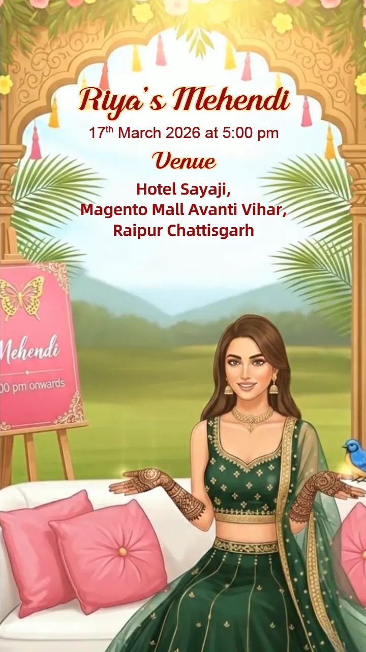 3D Wedding Invitation Video Luxury Hindu Wedding