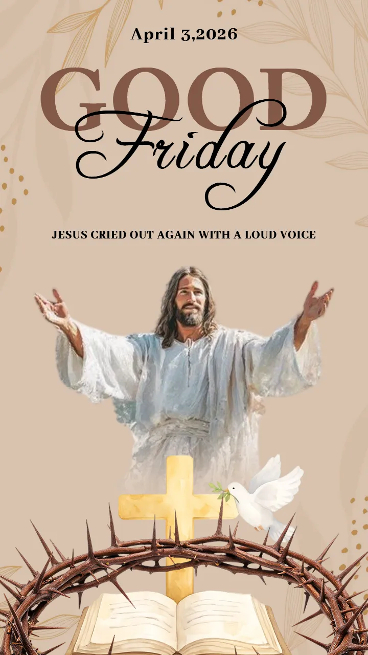 Happy Good Friday Festival Image in English for Download