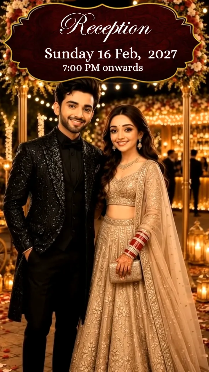Wedding Invitation Video With Elegant Royal Marriage Theme