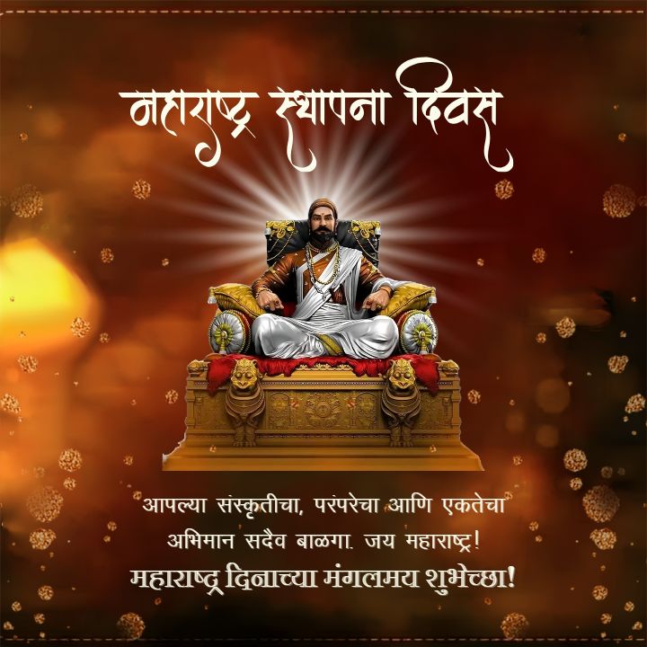 Maharashtra Day Wishes In Marathi With Shivaji Maharaj
