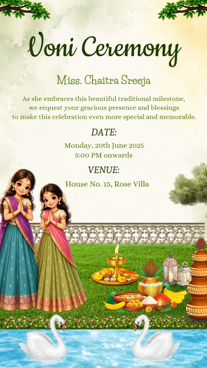 Voni Ceremony Invitation Video Ideas With Elegant Designs