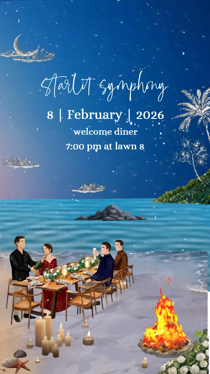 Wedding Invitation Video with Starlit Wedding Night Theme