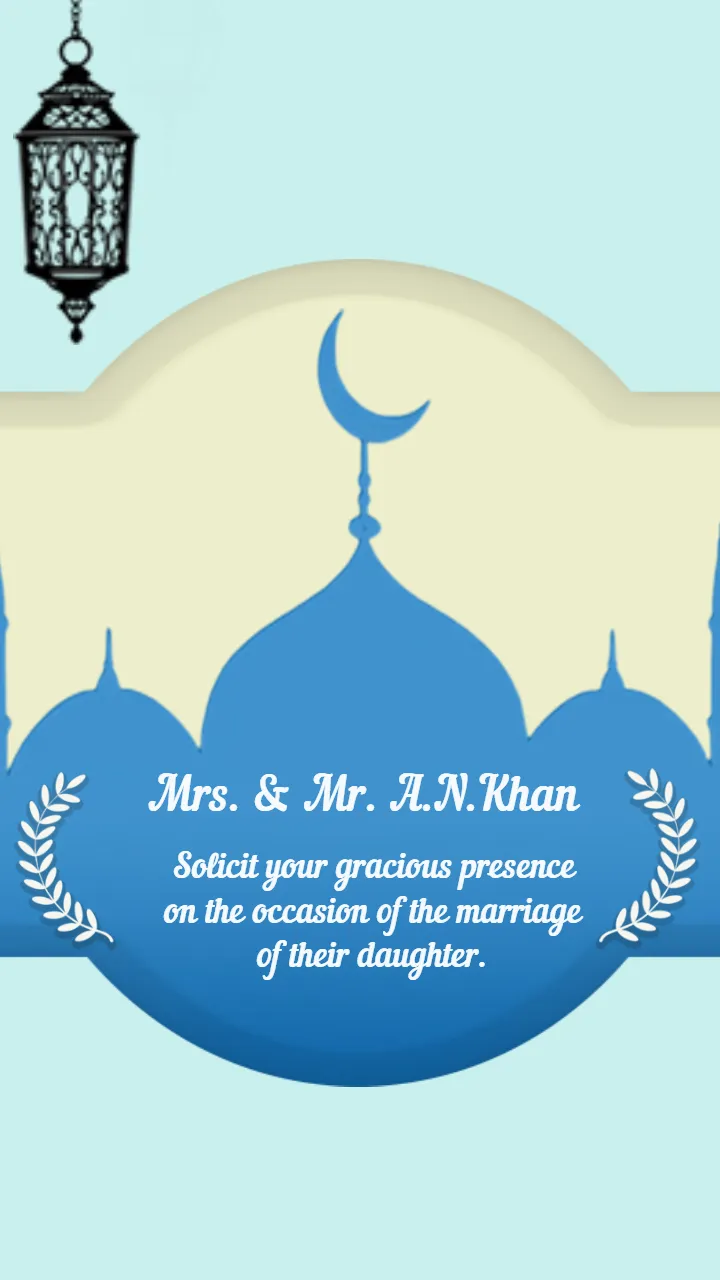 Muslim Nikah Invitation Video with Crescent Moon Theme