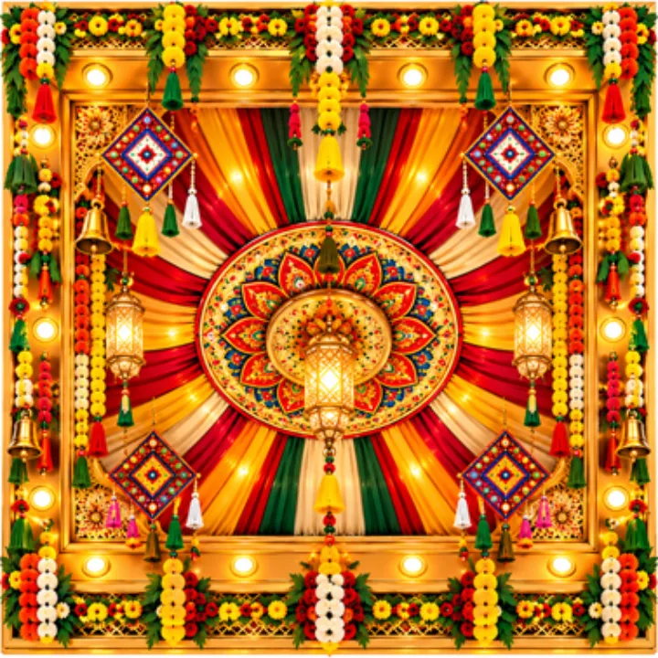 Navaratri 3D Mandap Design Ideas for Mataji Decoration