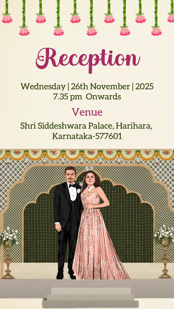 south indian wedding invitation video in traditional style