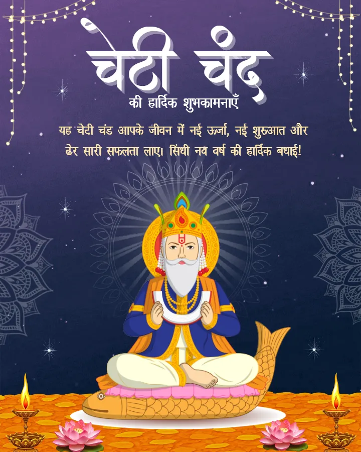 Create Traditional Cheti Chand Greeting in Hindi Download