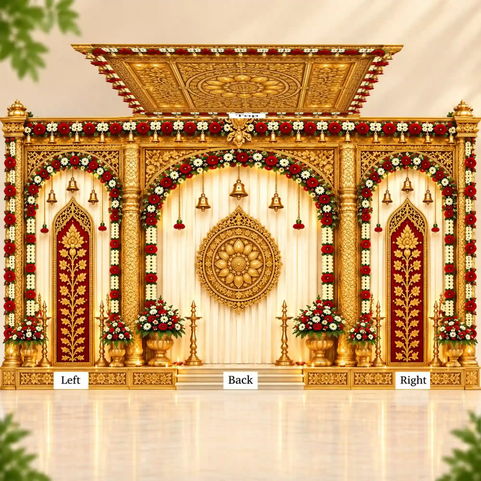 3D Ganesh Mandap Design for Creative Ganpati Decoration