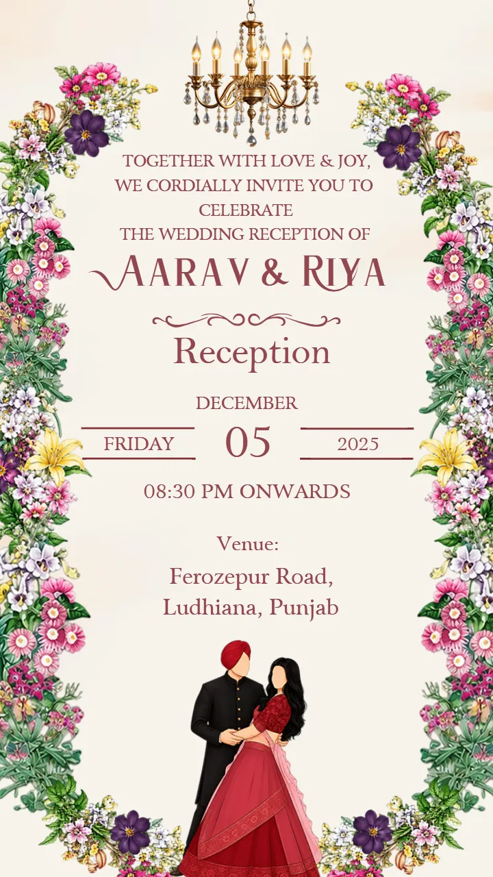 Punjabi Wedding Invitation Video with Traditional Themes