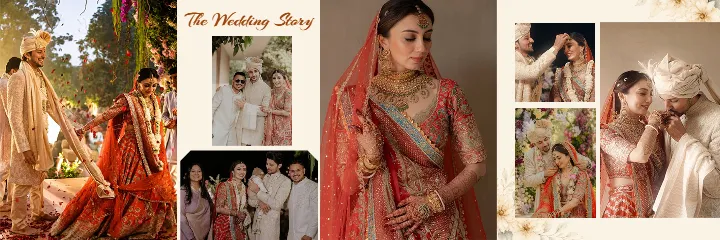Wedding Album PSD With Elegant Couple Photo Design