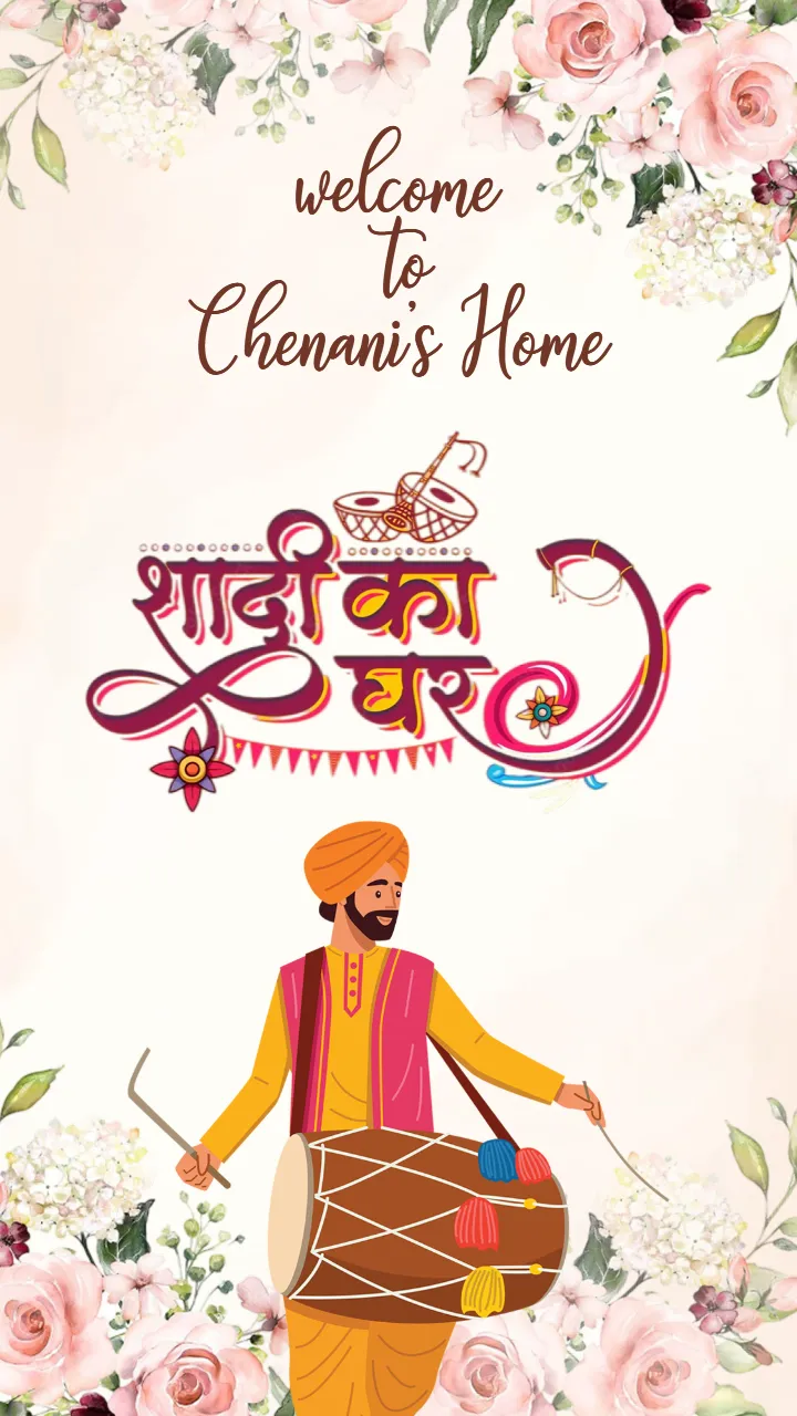 save the date wedding invitation video with floral design